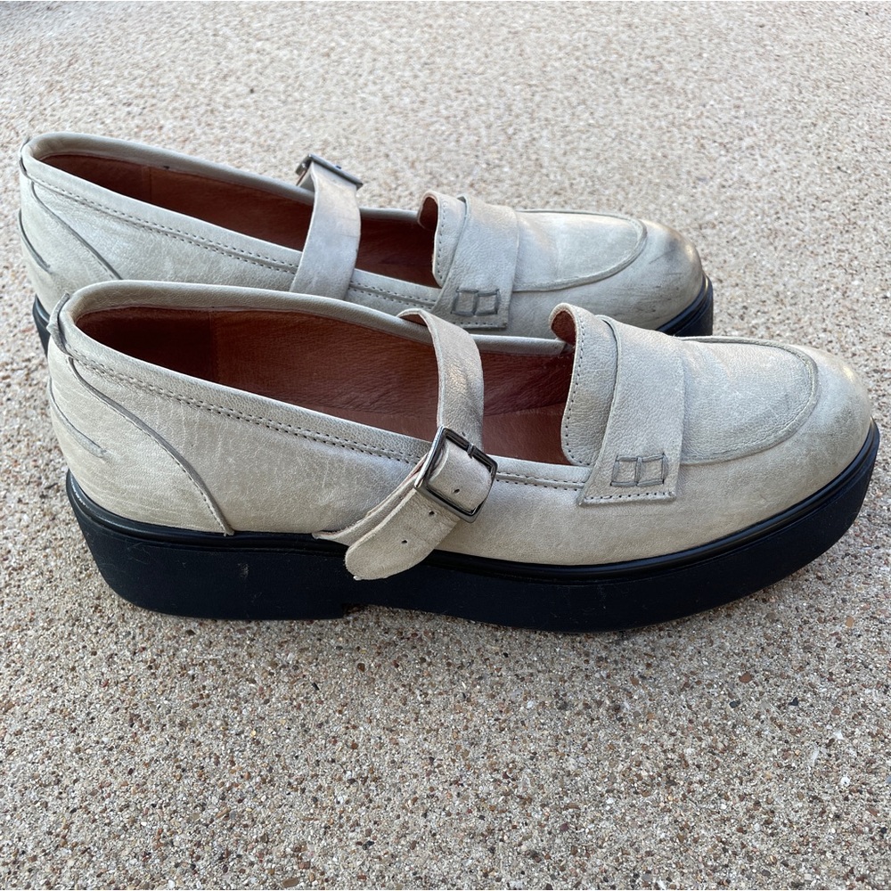 Vintage Free People Leather Chunky Y2K Platform Mary Jane - 9 / 40